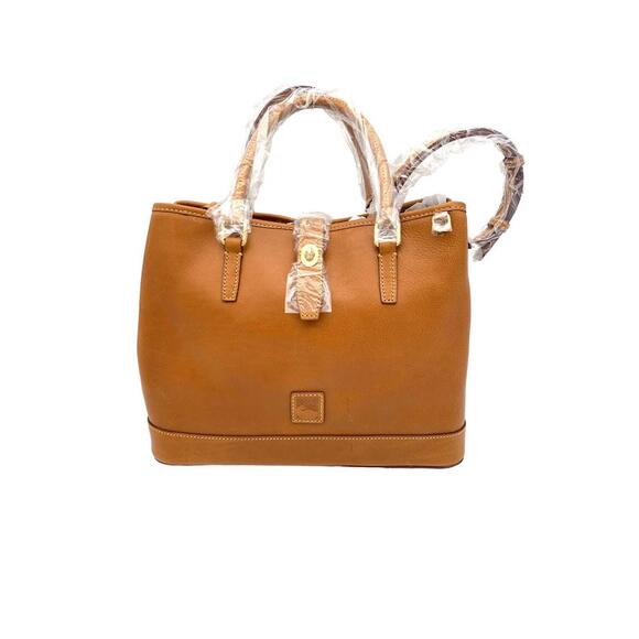 Dooney & Bourke Handbags - Dooney & Bourke Florentine Leather Perry Satchel Natural